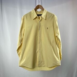 Ralph Lauren Blue Label Long Sleeve Cotton Button Down Shirt in Yellow‎ Size XL